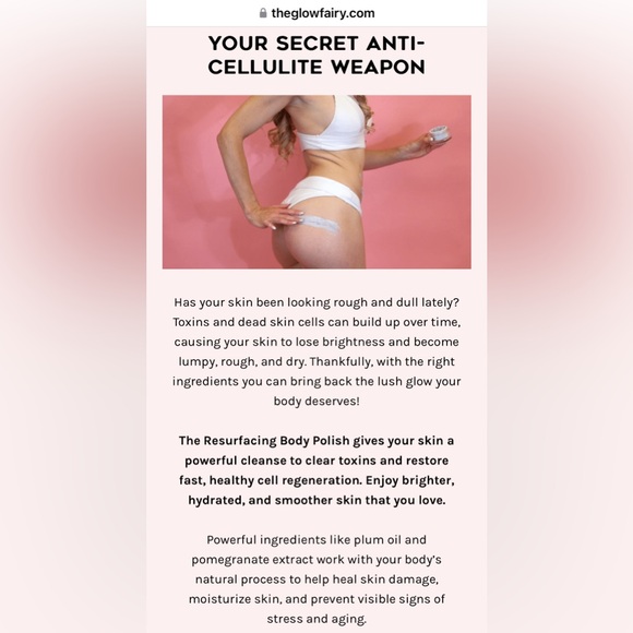 🆕 NWOB THE GLOW FAIRY RESURFACING BODY POLISH - Picture 3 of 16